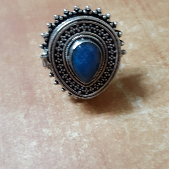 New Chalcedony 925 Silver Poison Ring. - Picture 6 of 8